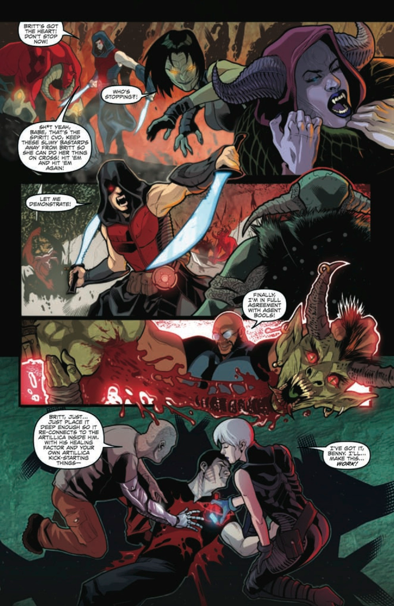 Illustration for article titled Read a 7-page preview of IDW's zombies, aliens, and demons comic book Infestation: Outbreak